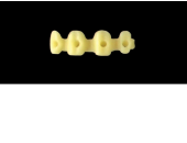 Cod.E7 f Upper Anterior: 10x  hollow pontics blocks-frames, (12-22), carved to fit into wax veneers Cod.E7Upper Anterior, SMALL, (13-23), for porcelain pressed to metal bridgework